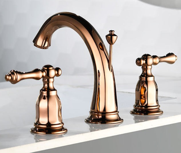 Robinet de lavabo sur plage 045 rose doré collection Pénée