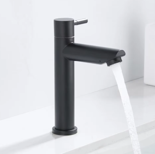 Grifo para lavabo de sobre encimera B206, colección Cephise, negro mate