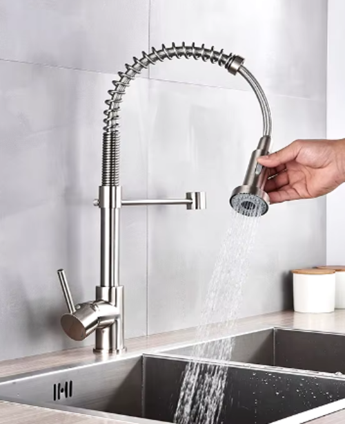 Erymanthe collection 810 chrome kitchen faucet with removable head