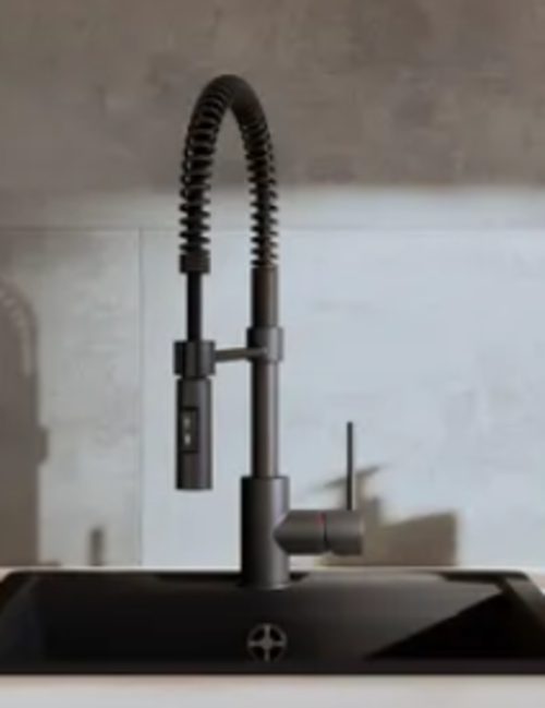 055 kitchen faucet in brass ORB finish, Chrémétès collection