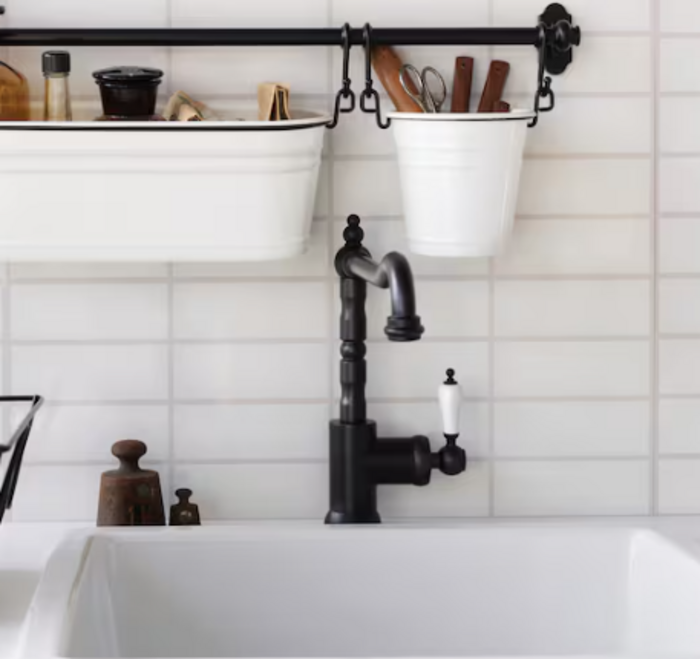 Robinet de cuisine en laiton 025 en laiton black collection Céphise