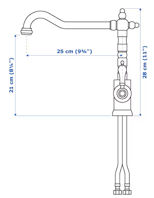 Robinet de cuisine en laiton 025 en laiton black collection Céphise