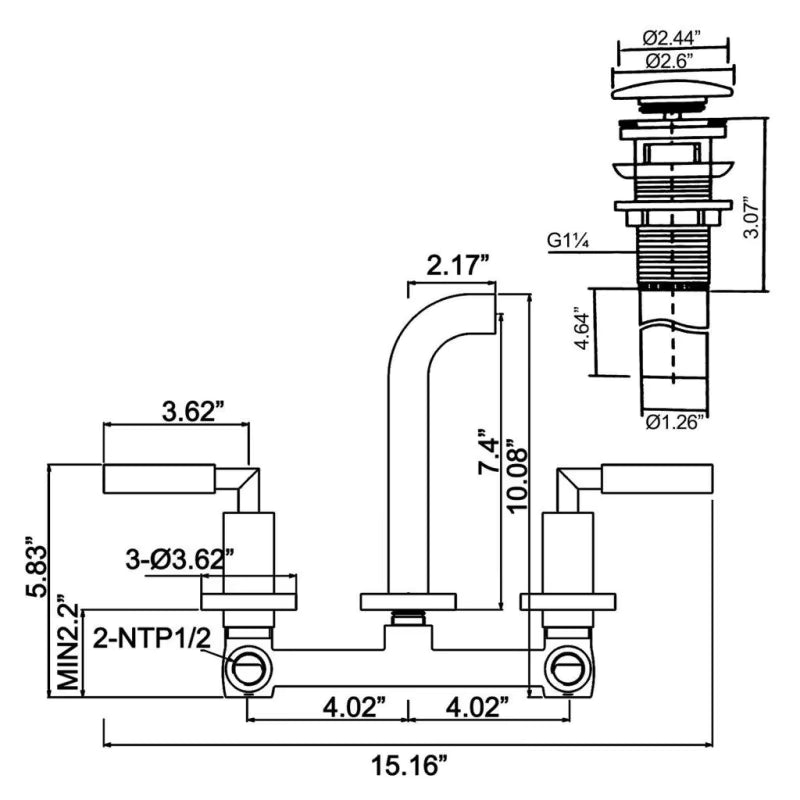 New Batch 00030 Wall-mounted sink faucet