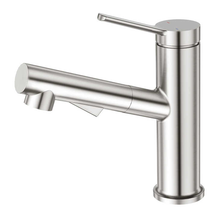 Robinet Lavabo Nickel Brossé HUDOR — vue principale