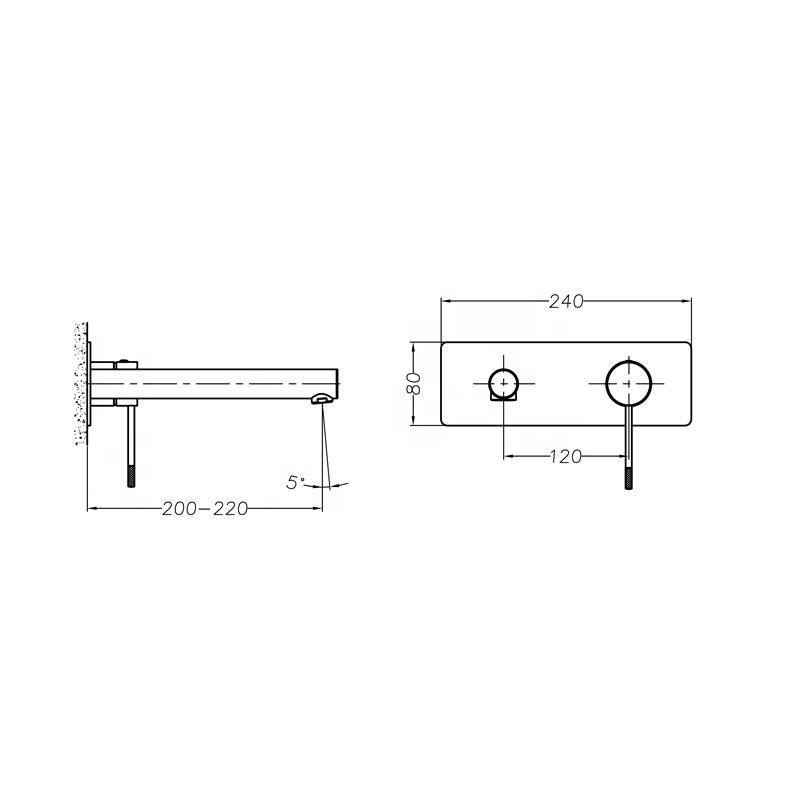 Robinet Lavabo Mural Blanc Mat | Design Contemporain HUDOR
