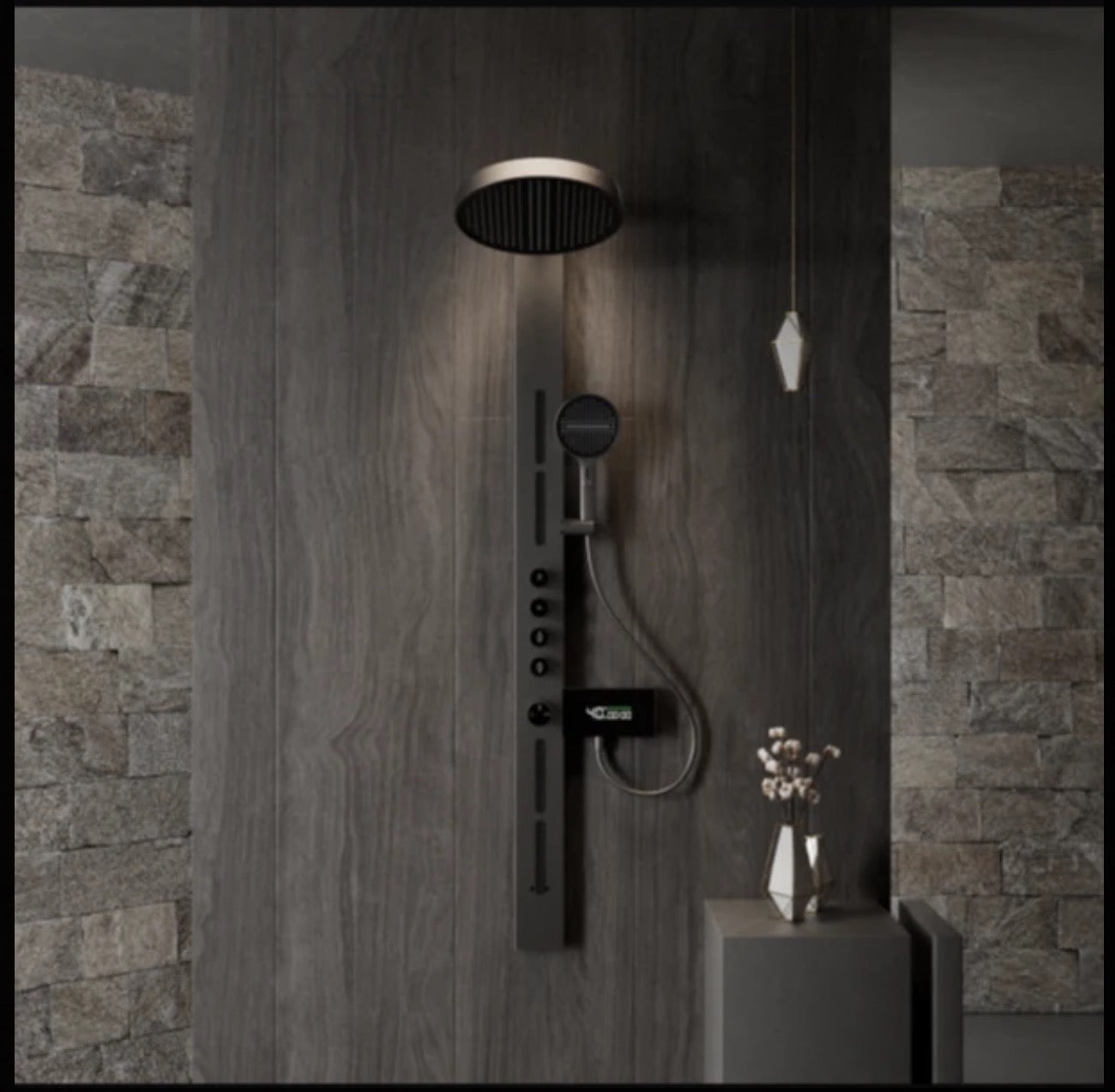 Colonne de Douche new batch 40002 Gunmetal | HUDOR