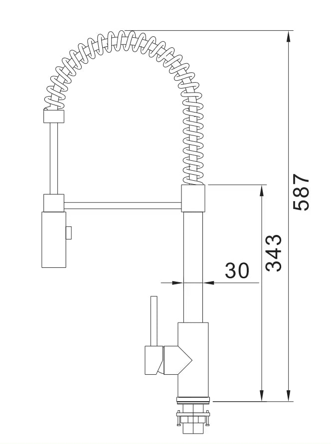 Grifo de cocina 010 en latón negro de la colección Céphise