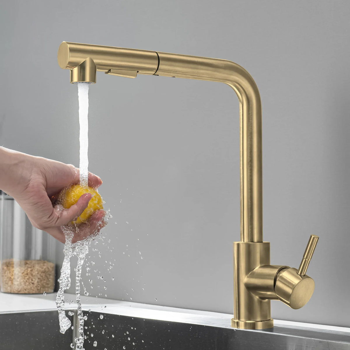 Mitigeur Cuisine NB0007 Moderna Doré Brossé