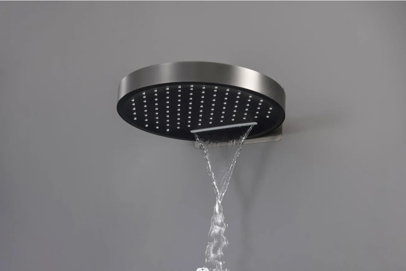 Colonne de Douche Nickel Brossé HUDOR — détail