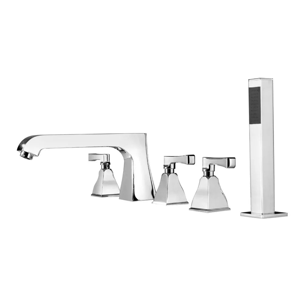 Robinet Baignoire Sur Plage Design Angulaire Chromé — HUDOR
