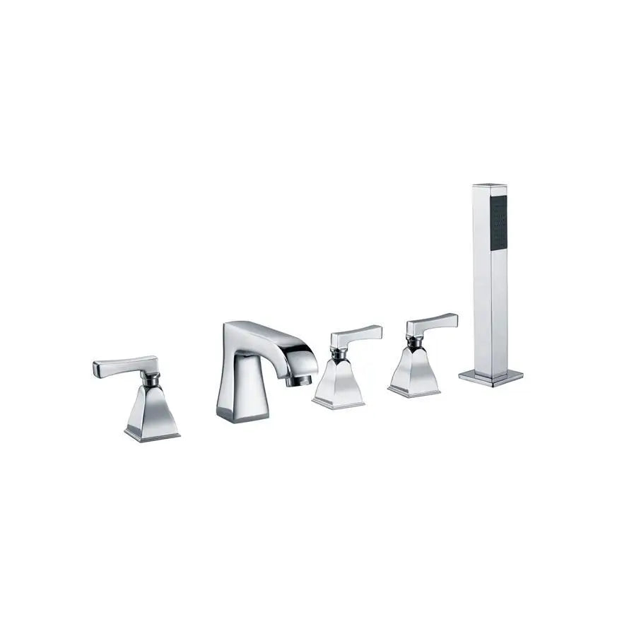 Robinet Baignoire Sur Plage Design Angulaire Chromé — HUDOR