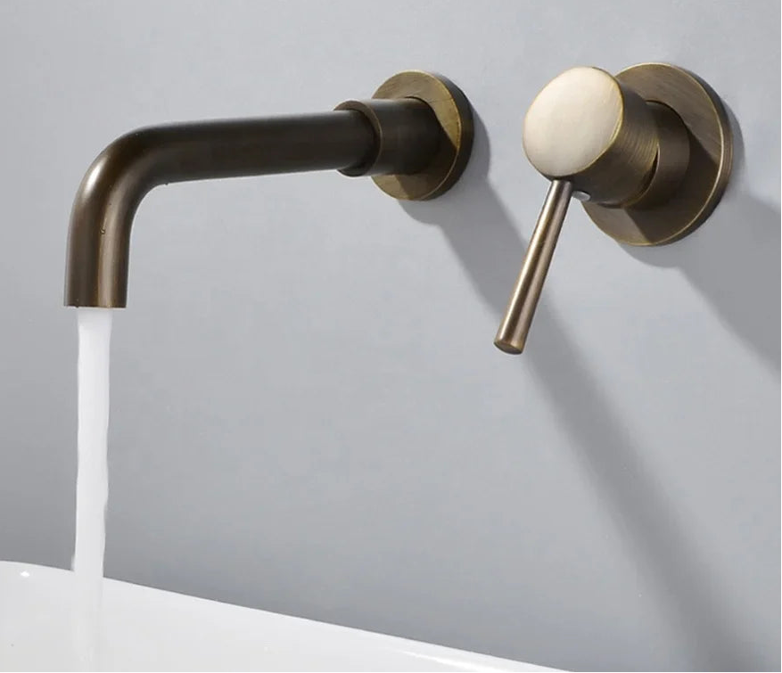 Robinet Lavabo Bronze Huilé HUDOR — mise en situation