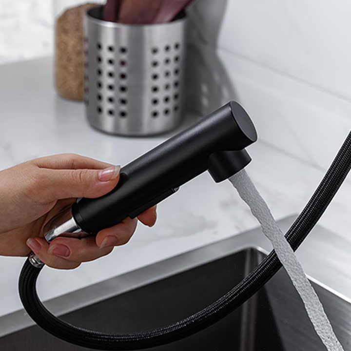 hudor mitigeur de cuisine Noir mat - vue complémentaire 2 sur 10