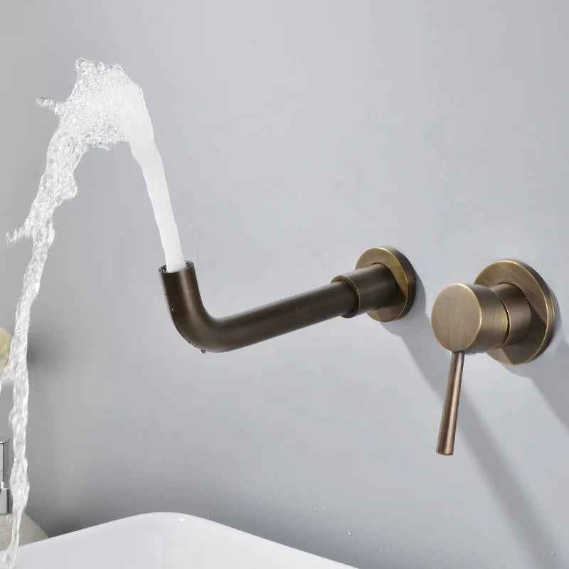Robinet Lavabo Bronze Huilé HUDOR — mise en situation