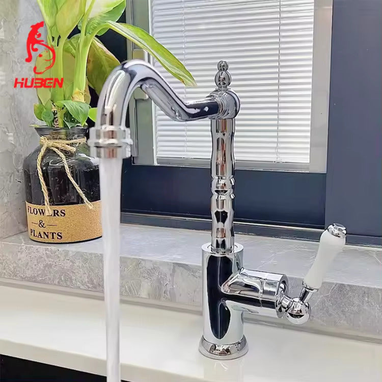 Robinet de cuisine en laiton 025 en laiton chromé collection Erymanthe