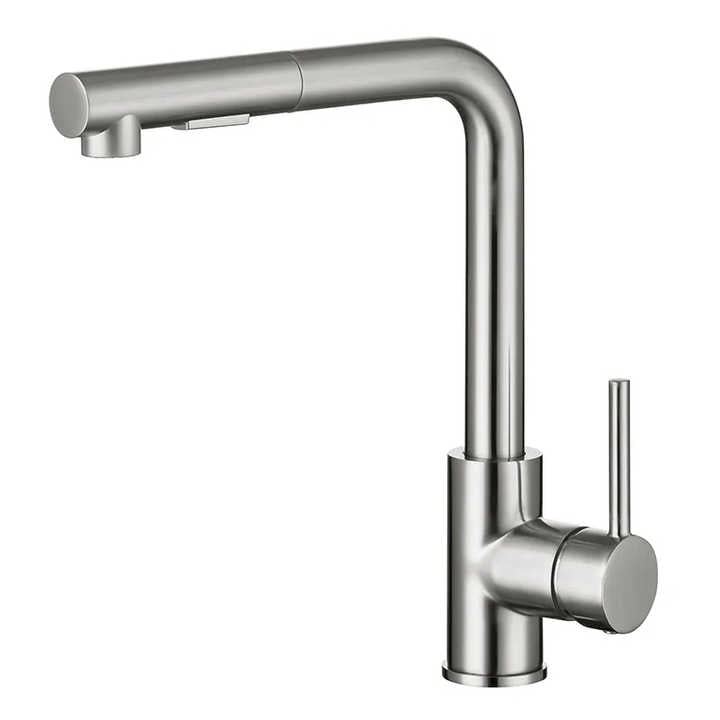 2101 Brushed Nickel Kitchen Faucet Erymanthe Collection Removable Head