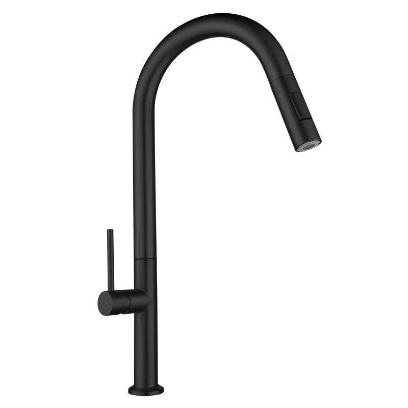 Robinet de cuisine 0034 en Laiton massif Doré Brossé collection Scamandre