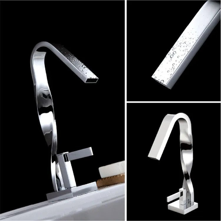 Robinet Lavabo Surélevé Erymanthe Chromé — Design HUDOR