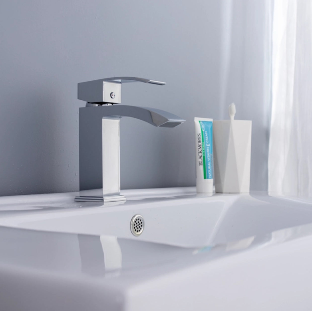 DECK-MOUNTED BASIN FAUCET 02111CW IN CHROME-PLATED BRASS ENIPEE COLLECTION