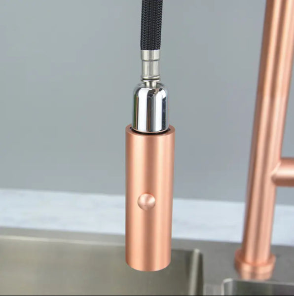 Robinet De Lavabo Surélevé HUDOR – Laiton Rose Doré – Collection Penée