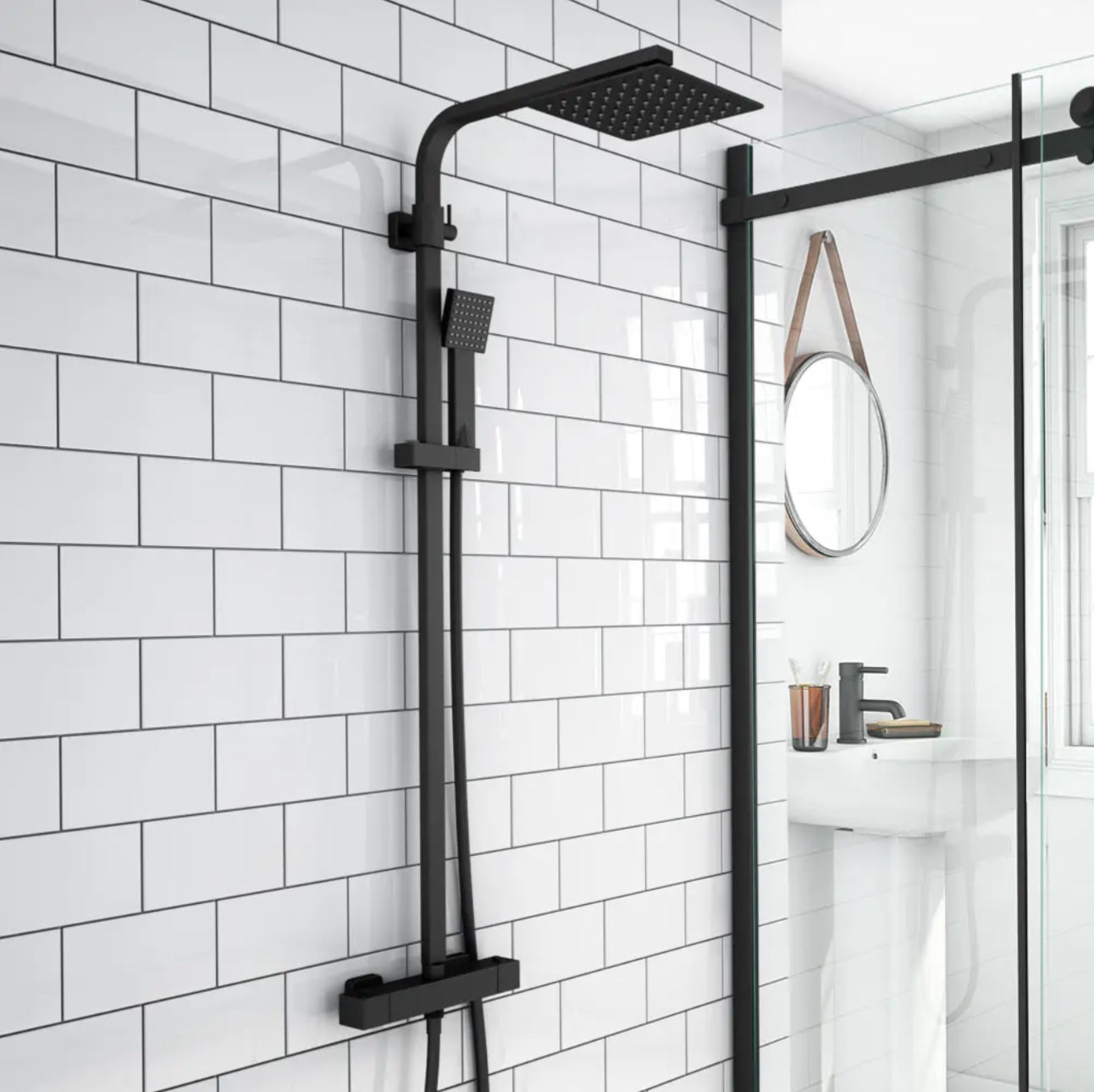 COLUMNA DE DUCHA SC428 EN LATÓN NEGRO COLECCIÓN Alphée