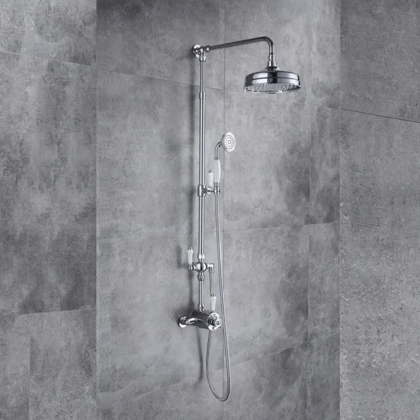 Columna de ducha SC1211 en latón cromado de la colección Erymanthe