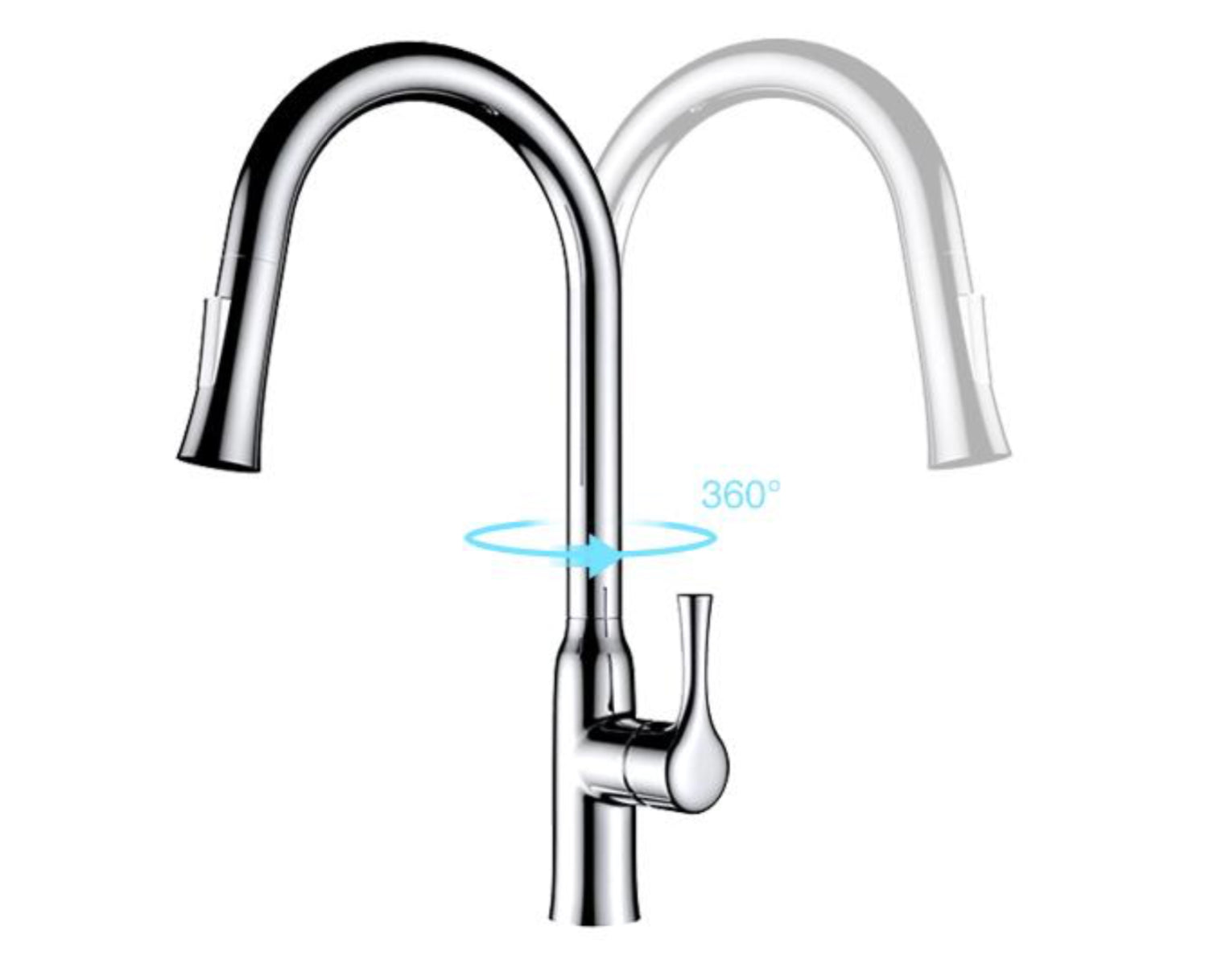 Grifo de cocina de latón cromado 1812500-U de la colección Erymanthe