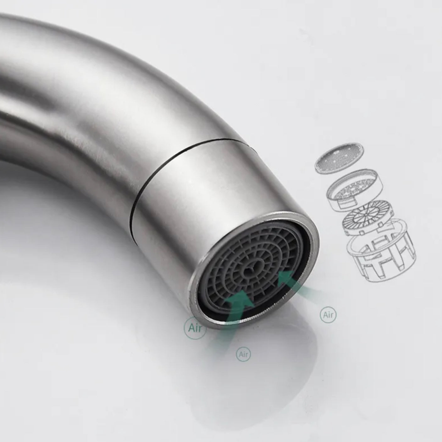 B205 01 01 2 GRIFO DE FREGADERO DE SOBREMESA CROMADO COLECCIÓN ERYMANTHE