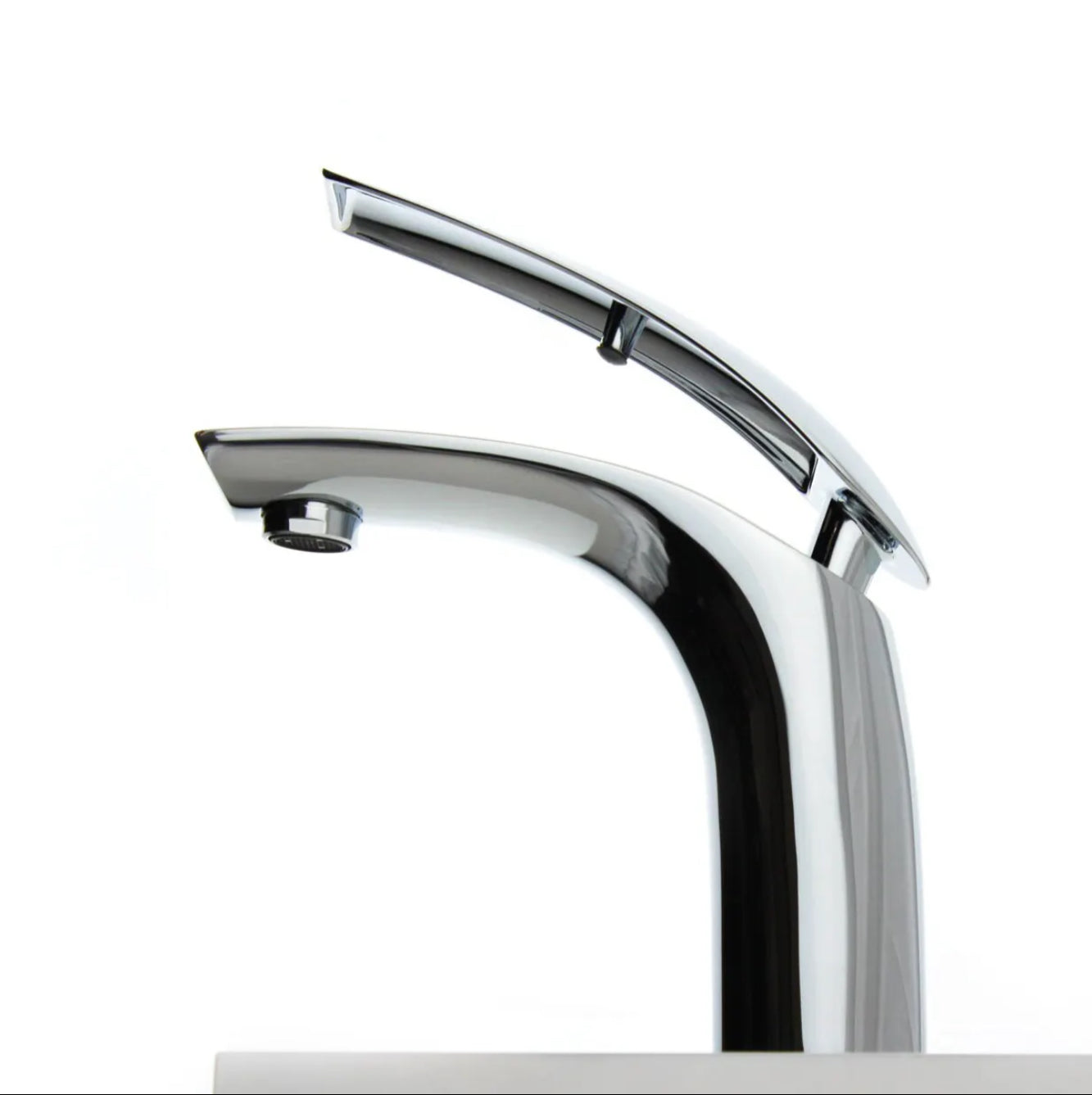 Grifo para lavabo de repisa B0625-3 en latón cromado de la colección Erymanthe