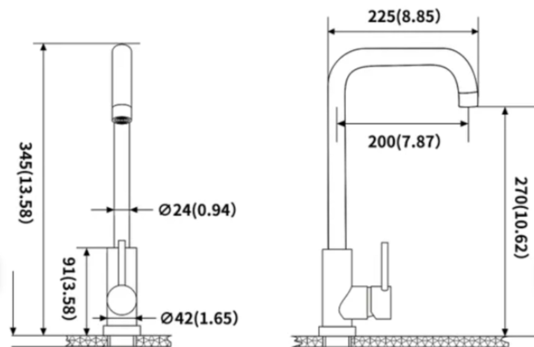 Mitigeur Cuisine K128 Eas Nickel Brossé | HUDOR