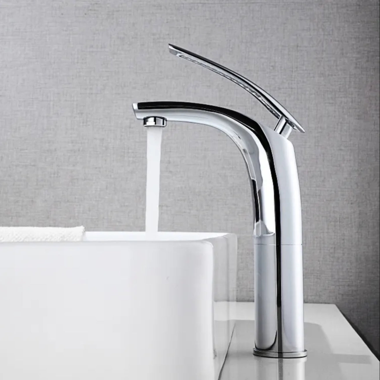 Robinet de lavabo surélevé en laiton chromé 80312 collection Erymanthe