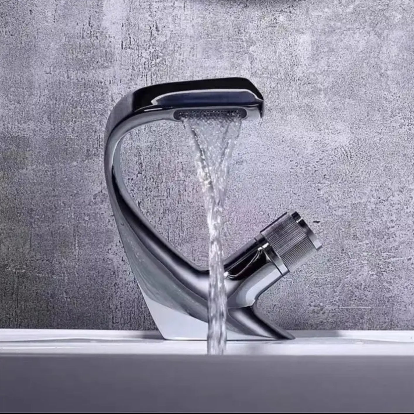Chrome-plated brass sink faucet 80115 Erymanthe collection