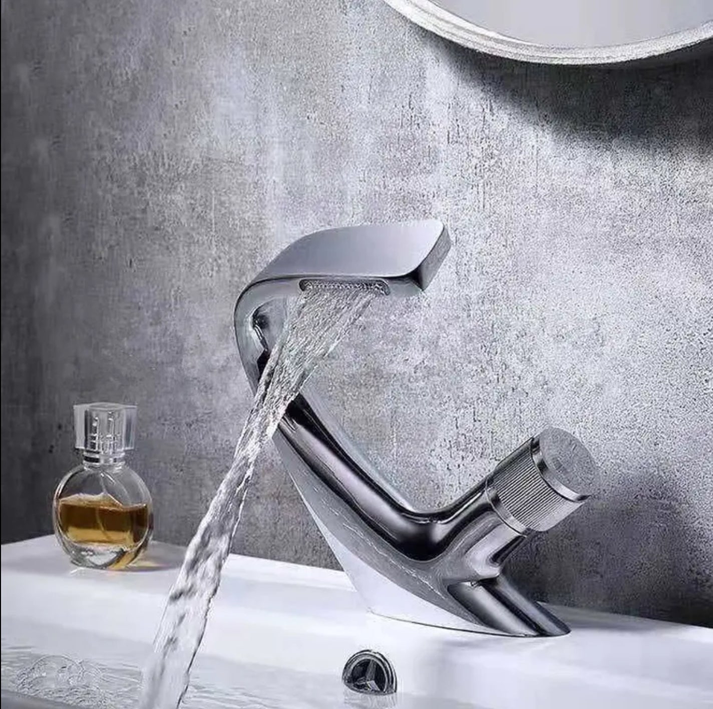 Chrome-plated brass sink faucet 80115 Erymanthe collection
