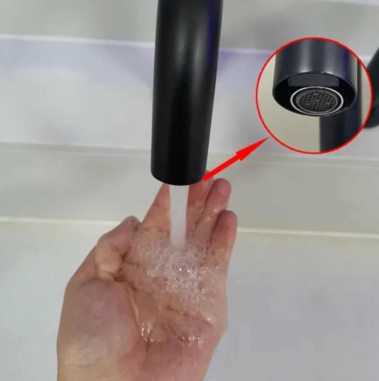 Infrared sink faucet 015 black Céphise collection