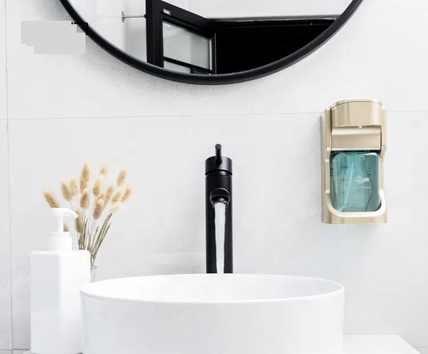 Robinet de lavabo surélevé en laiton noir mat 02215B collection Céphise