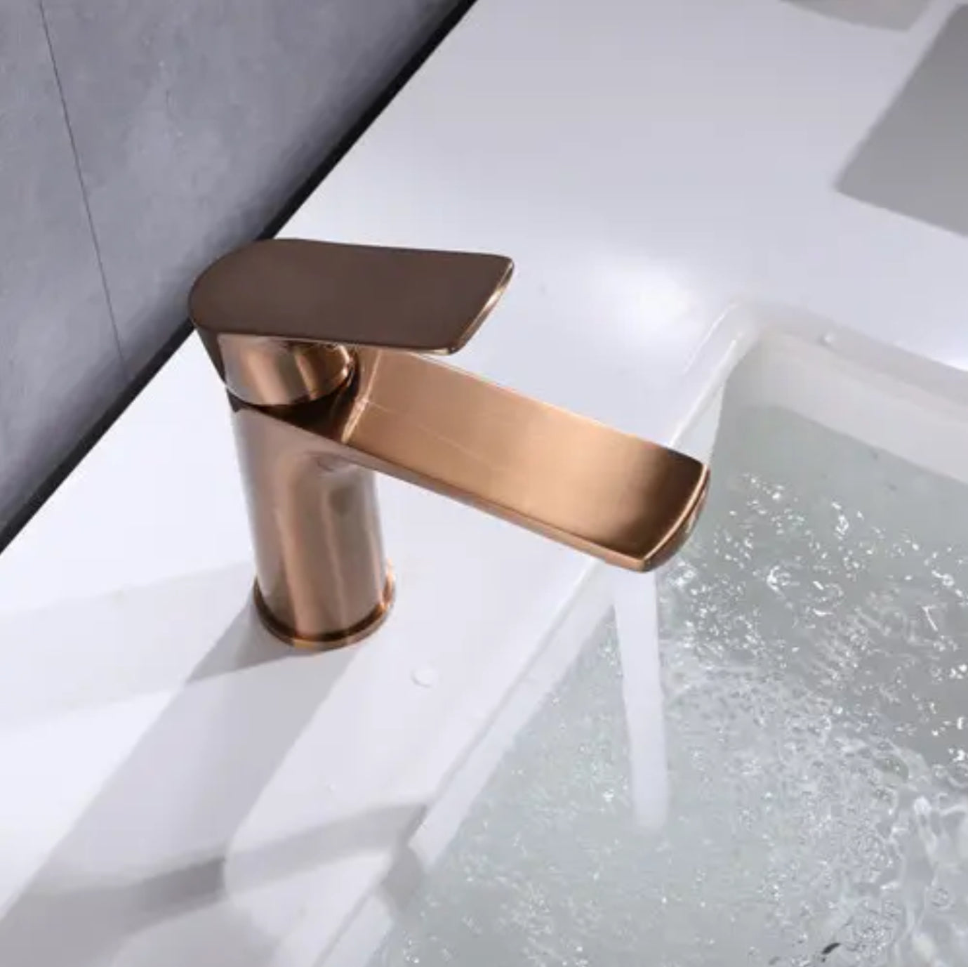 ROBINET DE LAVABO SUR PLAGE 055 EN LAITON ROSE DORE COLLECTION PENEE