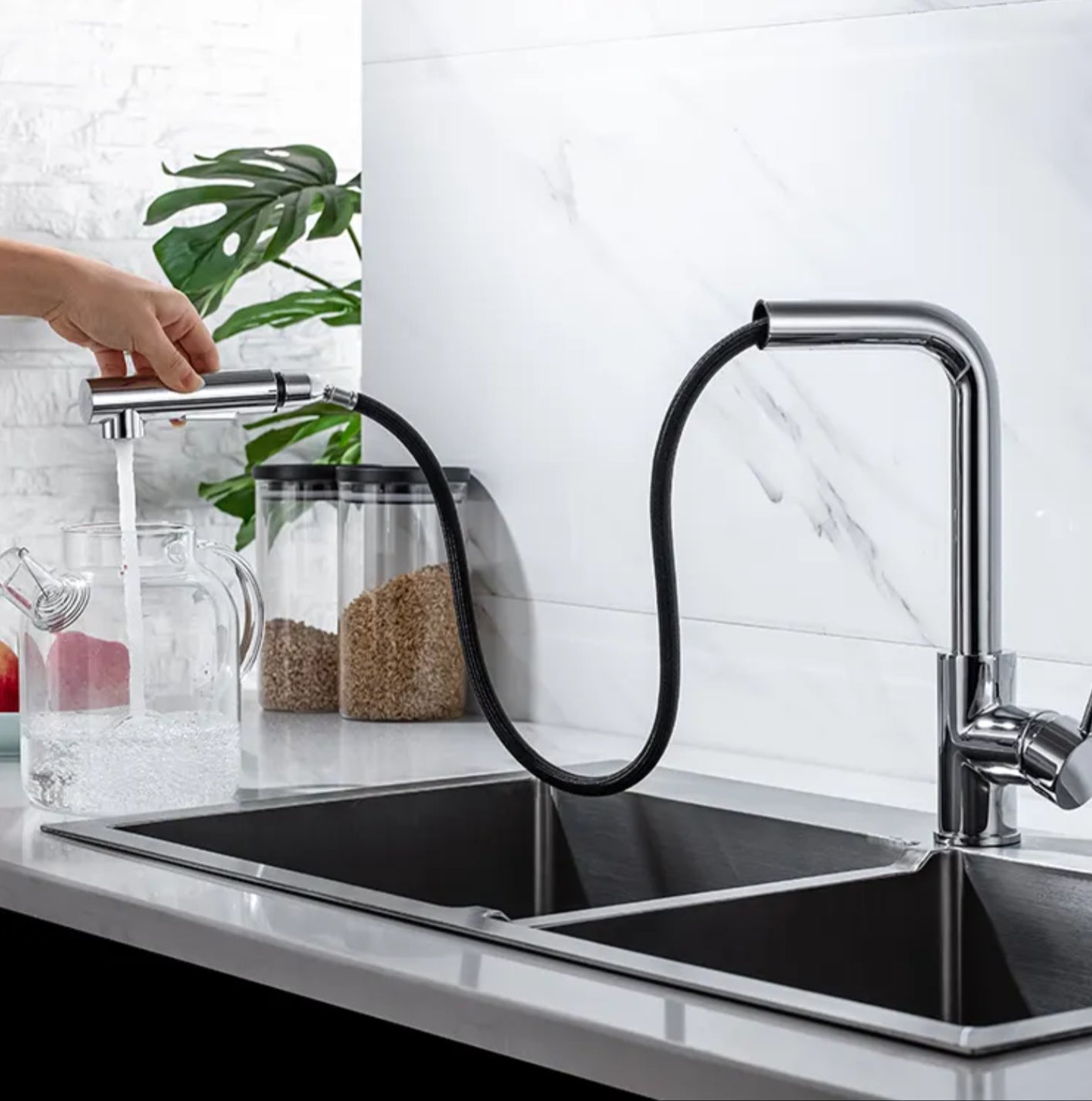 Robinet de cuisine 0015 en laiton chromé collection Erymanthe