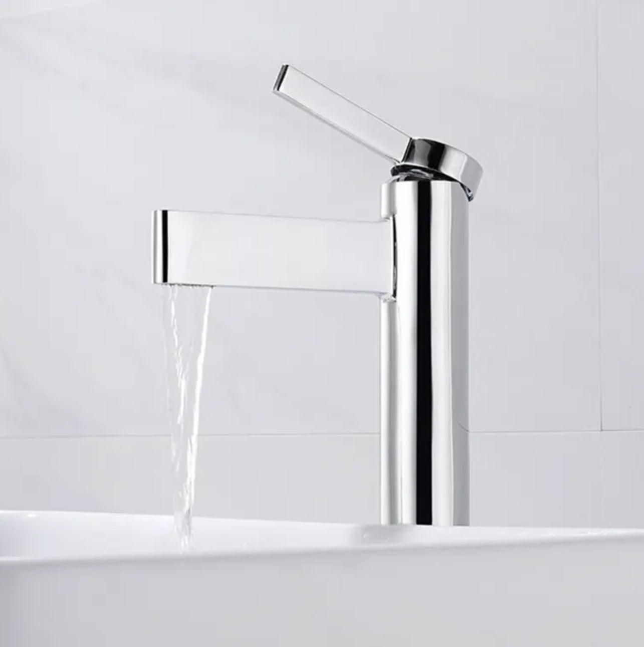 Robinet de lavabo surélevé 2512 en laiton chromé collection Enipée