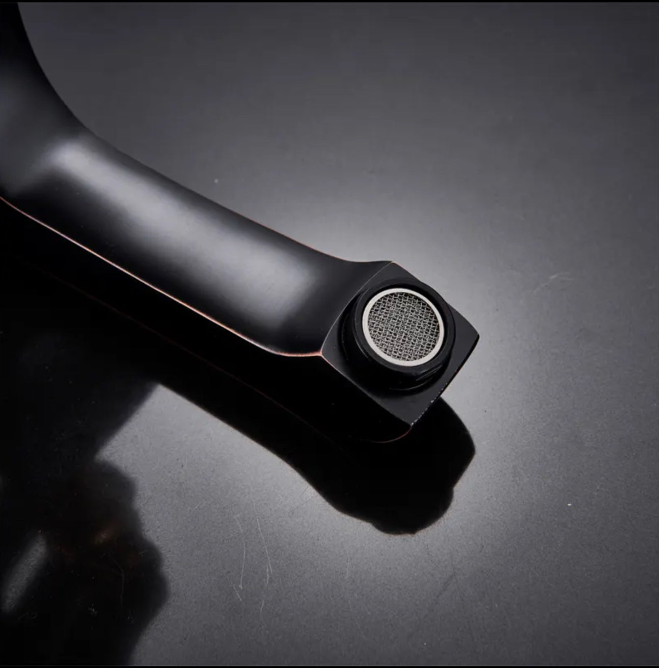 ROBINET DE LAVABO SUR PLAGE 3 TROUS EN LAITON NOIR COLLECTION ALPHÉE