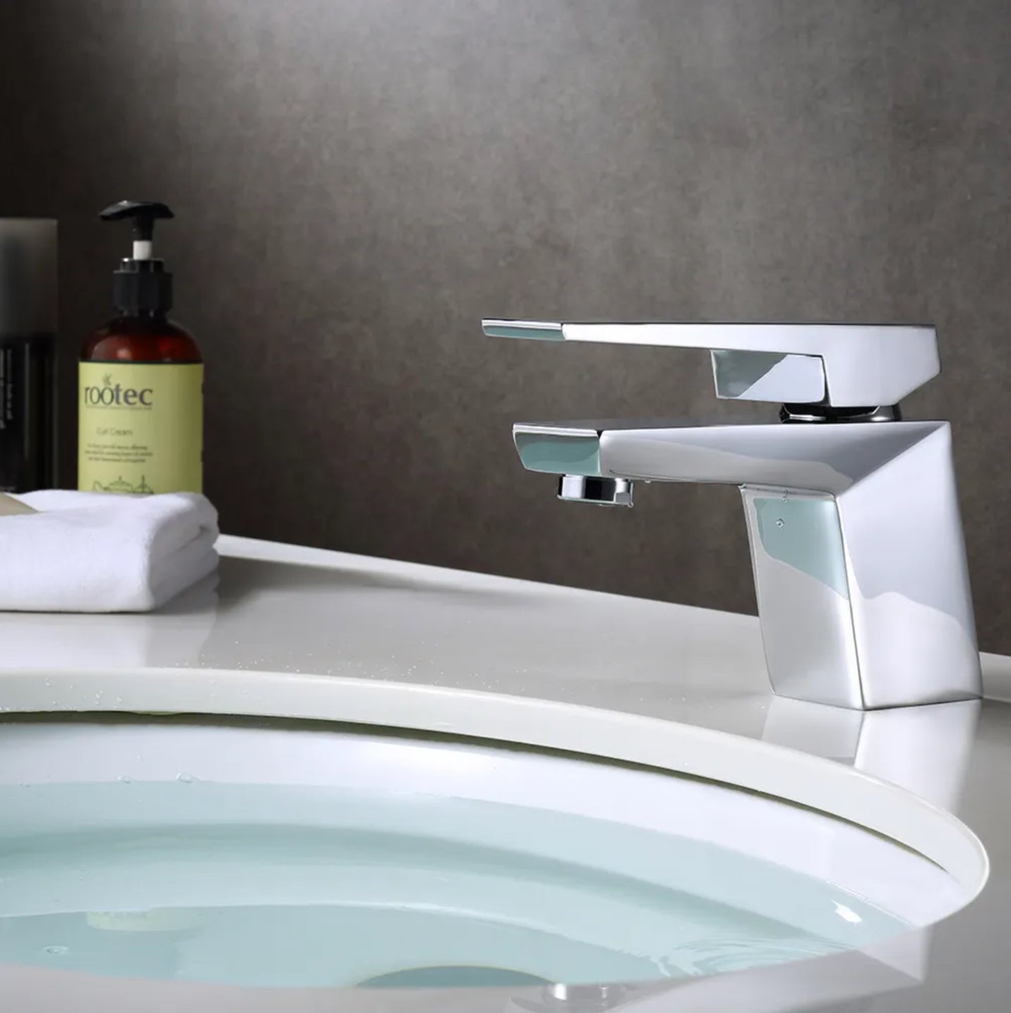 BNF93 DECK-MOUNTED BASIN FAUCET IN CHROME-PLATED BRASS EAS COLLECTION