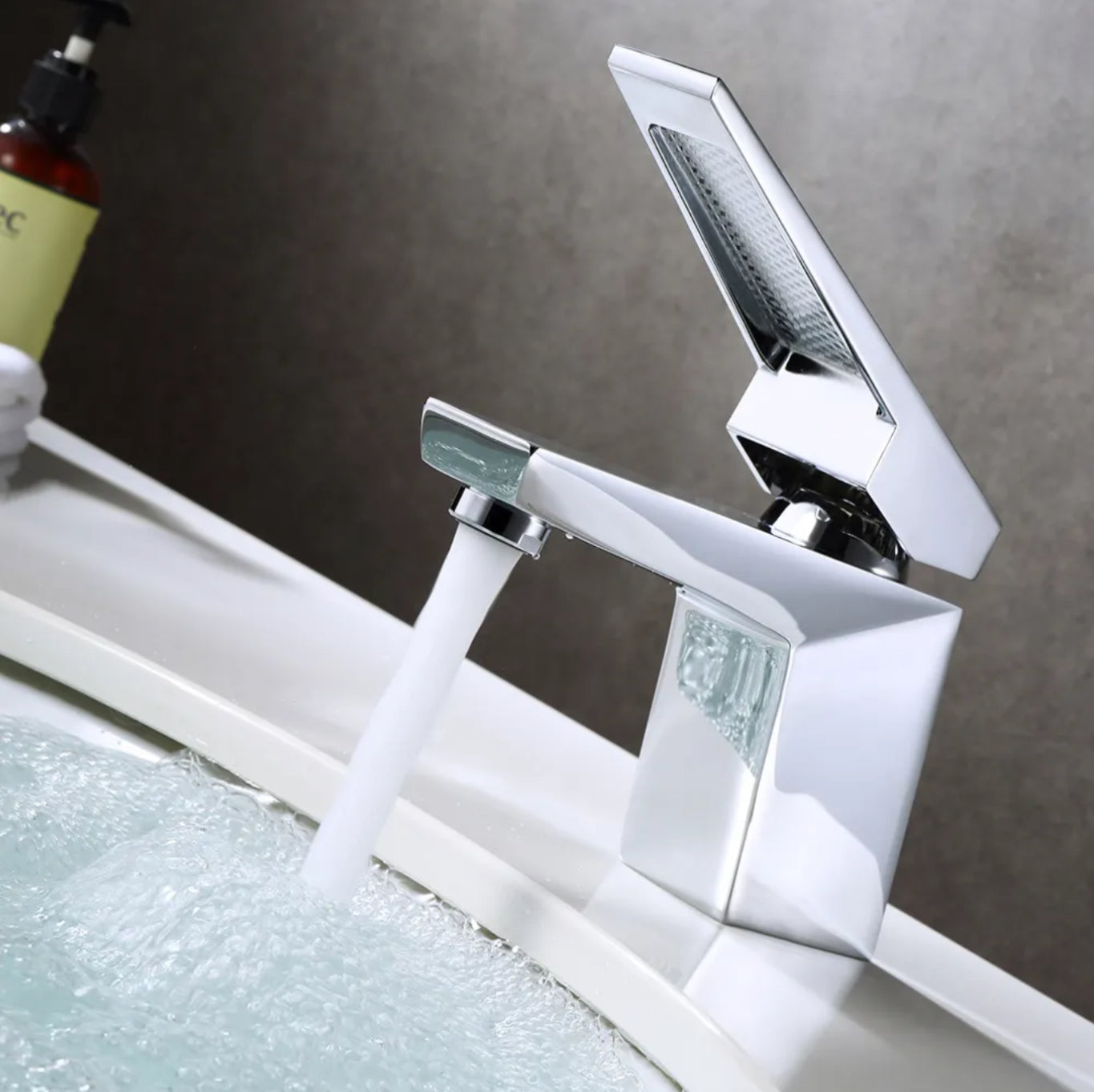 BNF93 DECK-MOUNTED BASIN FAUCET IN CHROME-PLATED BRASS EAS COLLECTION