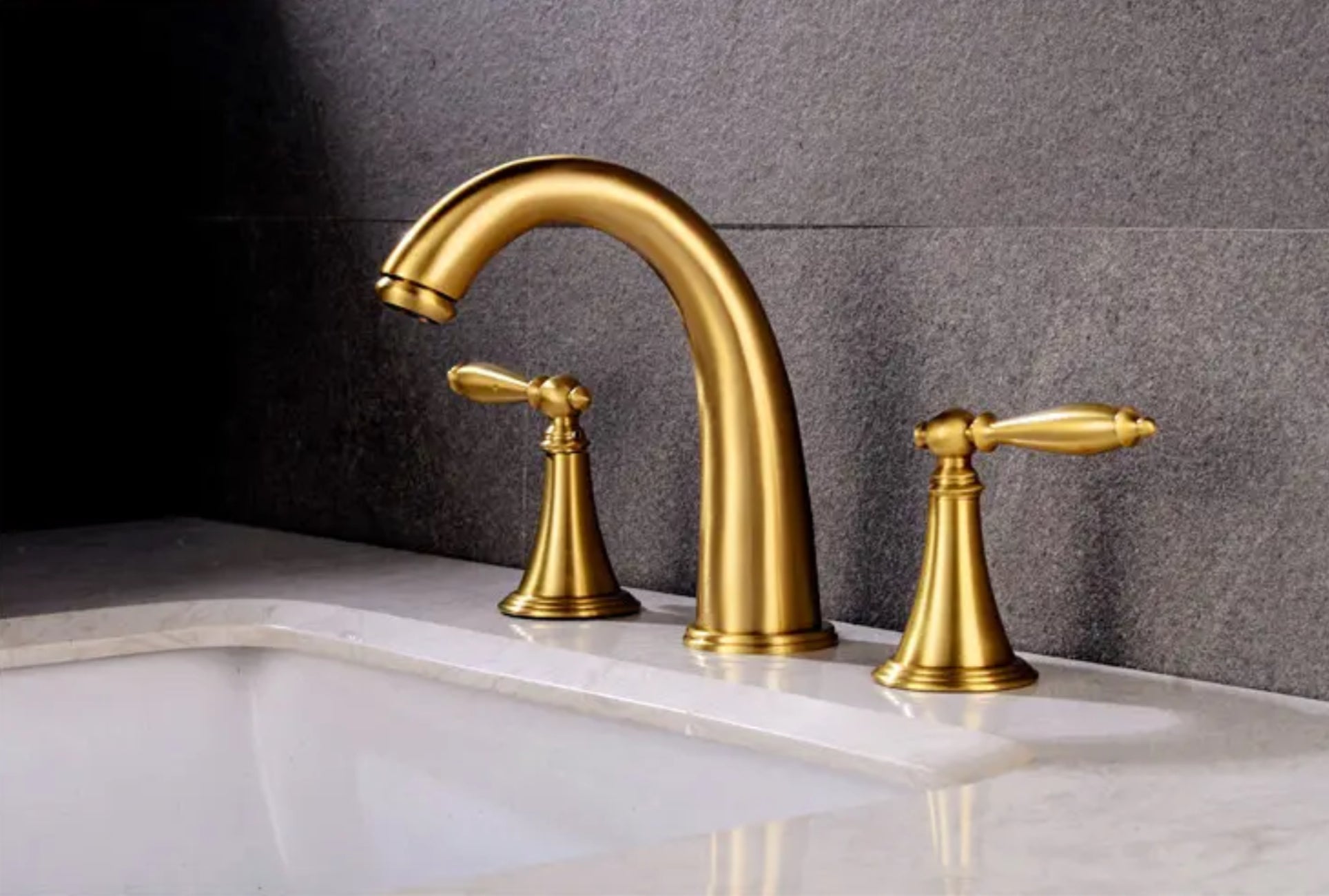 Grifo para lavabo de sobre encimera 045 dorado colección Scamandre