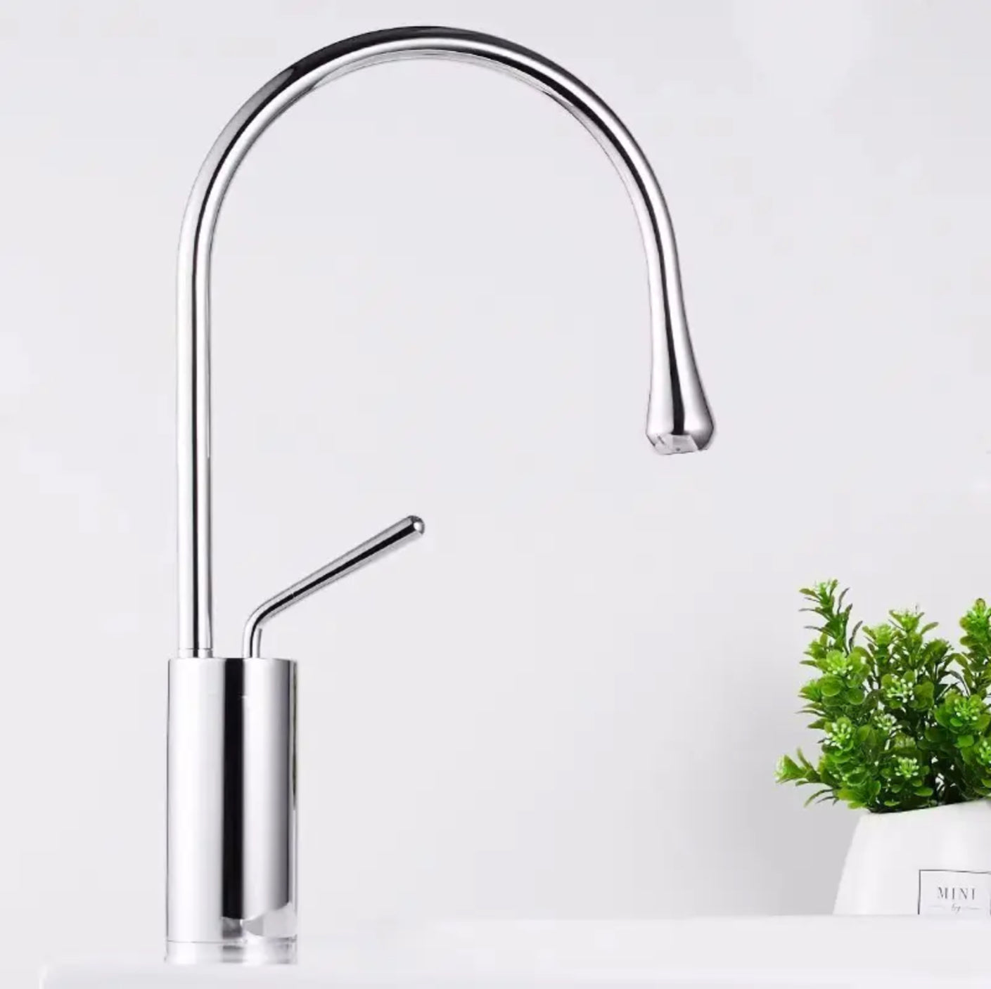 Raised sink faucet 201 in chrome-plated brass Erymanthe collection