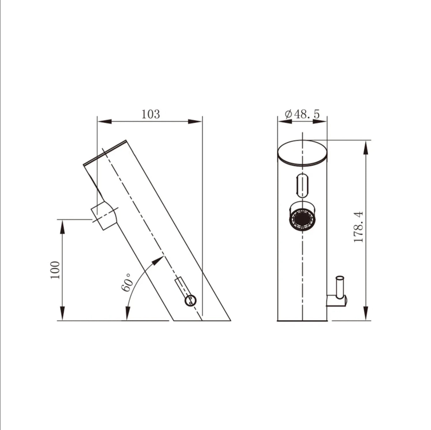 Robinet lavabo infrarouge 016 chromé collection Erymanthe