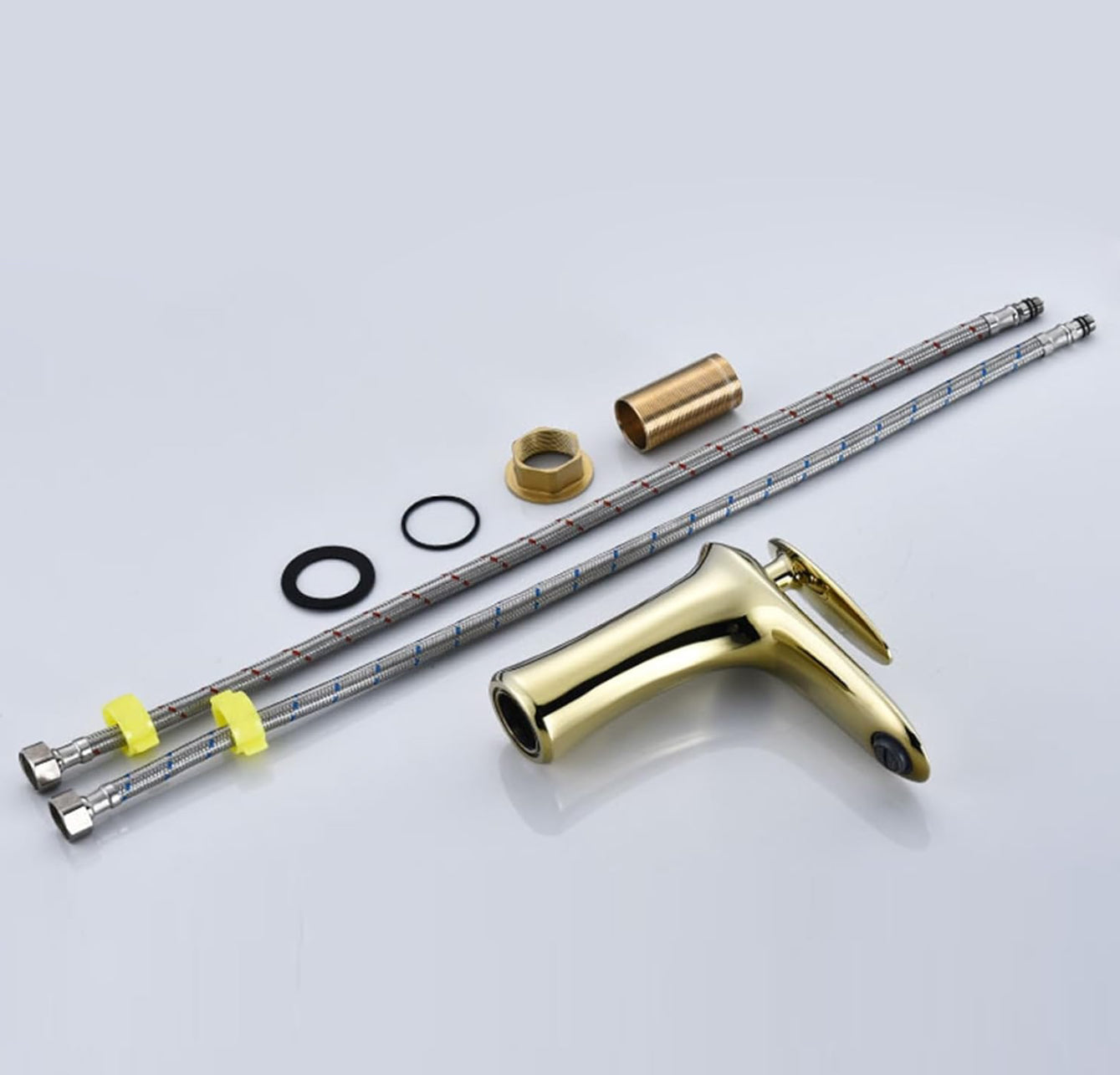 Deck-mounted sink faucet 304 Scamandre collection Brushed gold