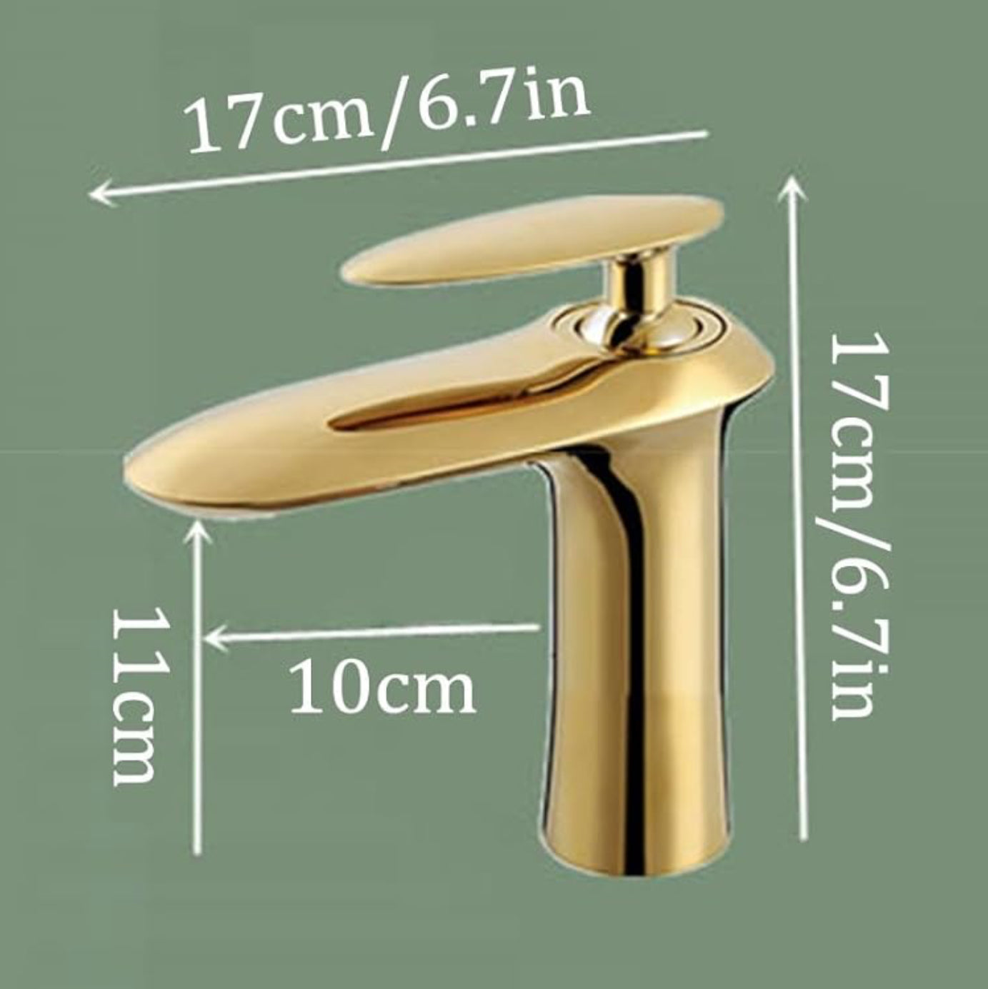 Deck-mounted sink faucet 304 Scamandre collection Brushed gold