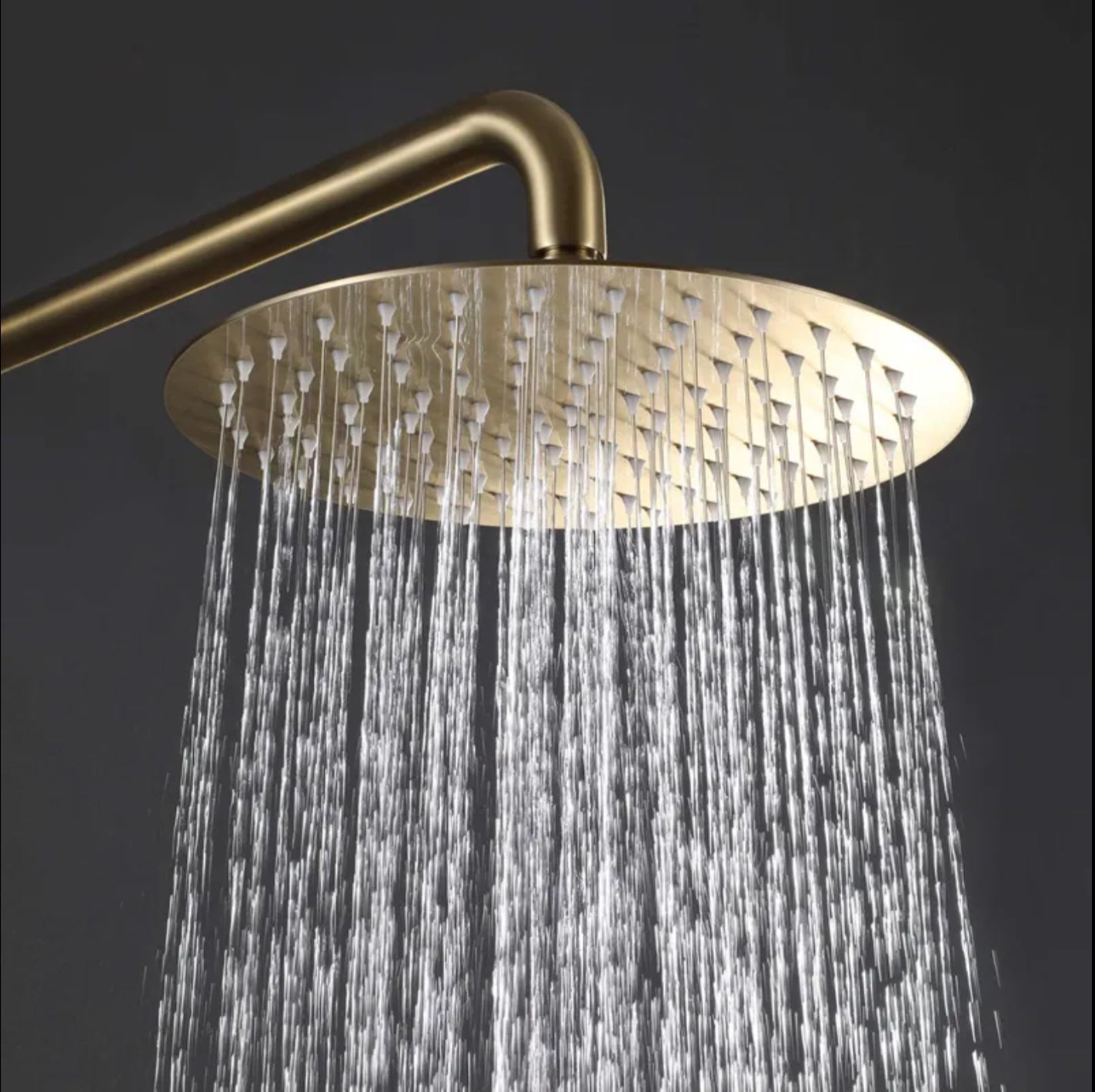 Composition de douche encastrée SC41 en laiton doré brossé collection Scamandre