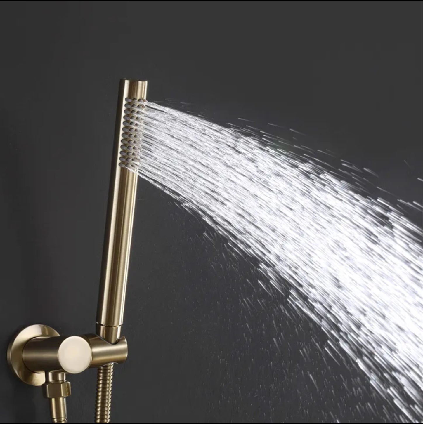 Composition de douche encastrée SC41 en laiton doré brossé collection Scamandre