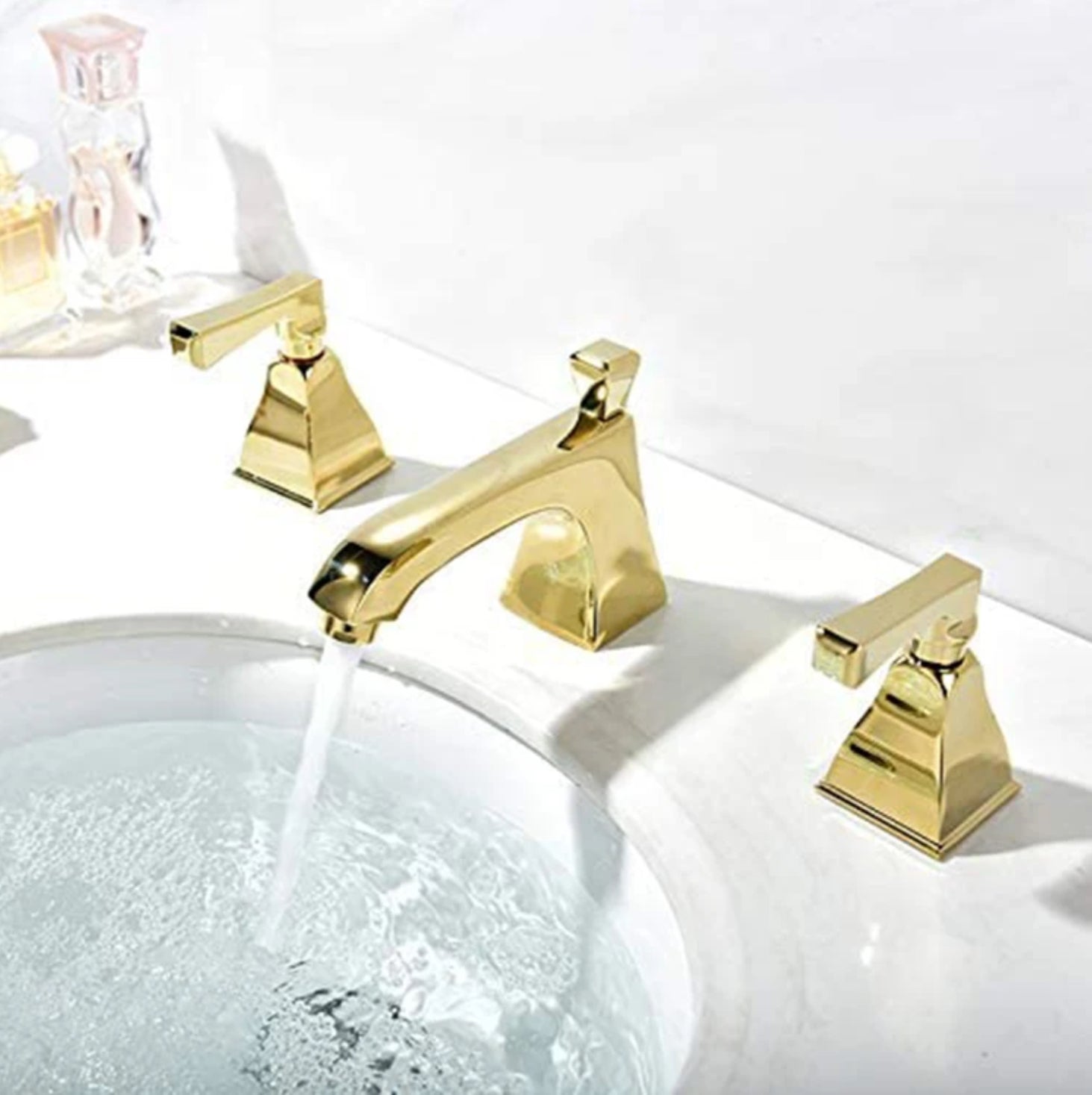 ROBINET DE LAVABO SUR PLAGE 018 EN LAITON DORÉ BROSSE COLLECTION SCAMANDRE
