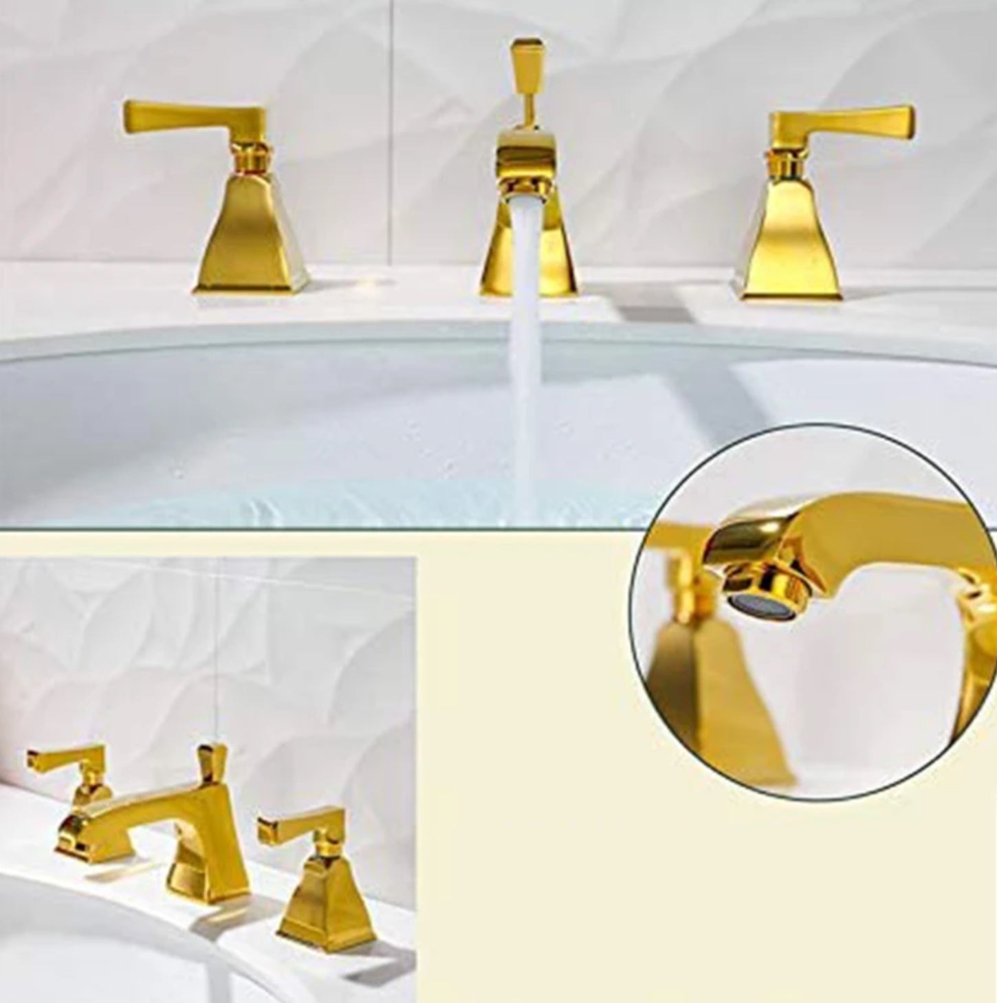 ROBINET DE LAVABO SUR PLAGE 018 EN LAITON DORÉ BROSSE COLLECTION SCAMANDRE